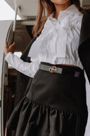 PATOU LOGO BELT BLACK