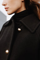 PATOU CROPPED RIB WAIST JACKET BLACK