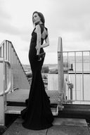 PATOU RUCHE TAFFETA TOP BLACK