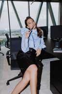 BARBARA BUI SKIRT LEATHER BLACK