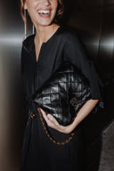 LOEWE GOYA PLEATED PUFFER BAG BLACK