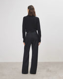 NILI LOTAN FLAVIE TROUSER WIDE LEG NAVY