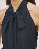 NILI LOTAN ZELIE HALTERNECK TOP NAVY