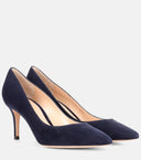 GIANVITO ROSSI CAMOSCIO PUMP DENIM 7CM