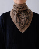 LESCARF CASHMERE PAISLEY SCARF GEIGE 65CM