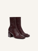 COURRÈGES REEDITION ANKLE BOOTS BURGUNDY