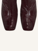 COURRÈGES REEDITION ANKLE BOOTS BURGUNDY