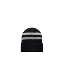 MONCLER BEANIE STRIPED BLACK/ECRU