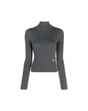 PATOU PULL RIBBED HIGH NECK GREY