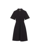 MONCLER COTTON-BLEND DRESS BLACK