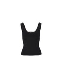 ZIMMERMANN RIBBED TANK TOP BLACK
