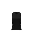 VINCE RIBBED TANK TOP BLACK