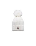 MONCLER BEANIE ECRU