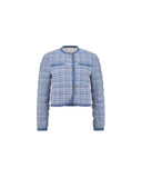 MONCLER ELIADI SHORT DOWN BOUCLE JACKET BLUE