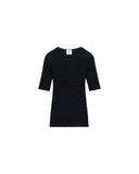 COURRÈGES LIGHT RIBBED PULL BLACK