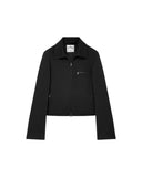 COURRÈGES ZIPPED TWILL JACKET BLACK
