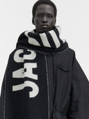 JACQUEMUS LOGO SCARF BLACK
