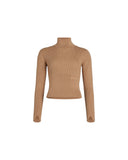 PATOU RIBBED TURTLENECK BISCUIT