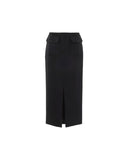 CHLOÉ MIDI SKIRT GRAIN DE POUDRE BLACK