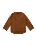 ARMA MIRNA CROPPED HOODED COAT BROWN
