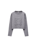 LOEWE CROPPED ANAGRAM PULL GREY