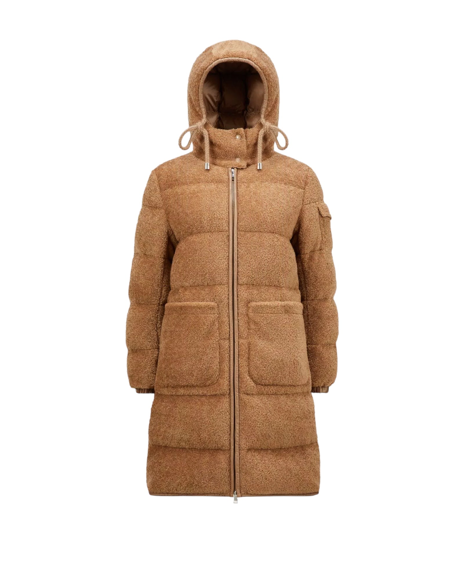 MONCLER BELCASTEL TEDDY LONG DOWN JACKET CAMEL – mania-k webshop