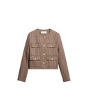 VANESSA BRUNO DEANA CROPPED JACKET CHECKERED