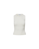 VERONICA BEARD SID RIBBED TOP WHITE