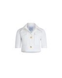 PATOU CROPPED JACKET WHITE