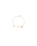 CHLOÉ LOGO NECKLACE SHELLS VINTAGE GOLD