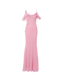 SELF-PORTRAIT GEORGETTE FLOWER DRESS PINK