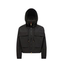 MONCLER SAUVAN SHORT HOODED PARKA BLACK