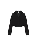 COURREGES CROPPED 2POCKET SHIRT BLACK