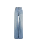 CHLOÉ HIGH RISE WIDE LEG DENIM ICED BLUE