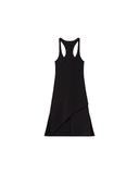 COURRÈGES PLEATS CREPE DRESS BLACK