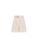 ZIMMERMANN ILLUMINATE LACE SHORT CREAM