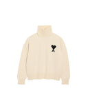 AMI PARIS ADC TURTLENECK WHITE/BLACK