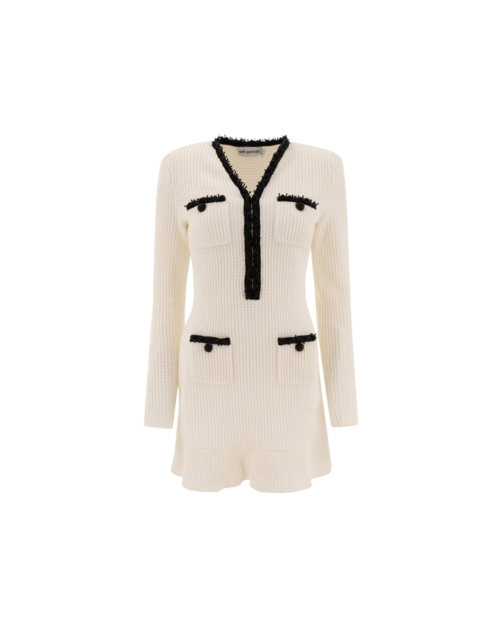 SELF-PORTRAIT KNIT DRESS WHITE mania-k webshop SELF-PORTRAIT KNIT DRESS WHITE mania-k webshop