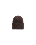 MONCLER LOGO BEANIE TONAL DARK BROWN