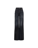 CHLOÉ HIGH RISE WIDE LEG DENIM ONYX BLACK