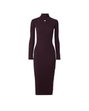 COURRÈGES REEDITION KNIT DRESS BURGUNDY