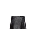 COURRÈGES ONE-MINUTE VINYL SKIRT BLACK