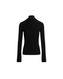 PATOU RIBBED TURTLENECK BLACK
