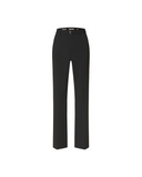 VINCE BELTED HIGH WAIST SLIM FLARE TROUSER BLACK