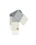 LOEWE STRIPED SCARF GREY/WHITE