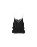 CHLOÉ TOP WITH LACE BLACK