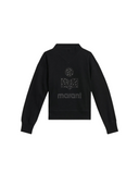 ISABEL MARANT MOBY STUDDED LOGO PULL BLACK