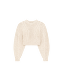 IRO GYSELLA CROPPED CABLE KNIT ECRU
