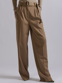 BARBARA BUI BELTED TROUSER BEIGE