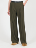 LOEWE WIDE LEG TROUSER KHAKI